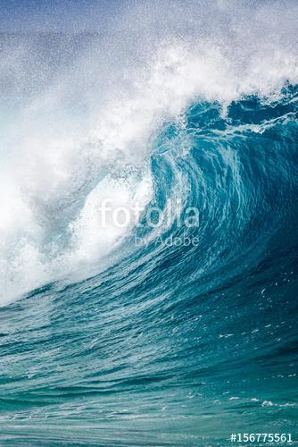 Big breaking Ocean wave on the north shore of Oahu Hawaii, Premium Kollekció