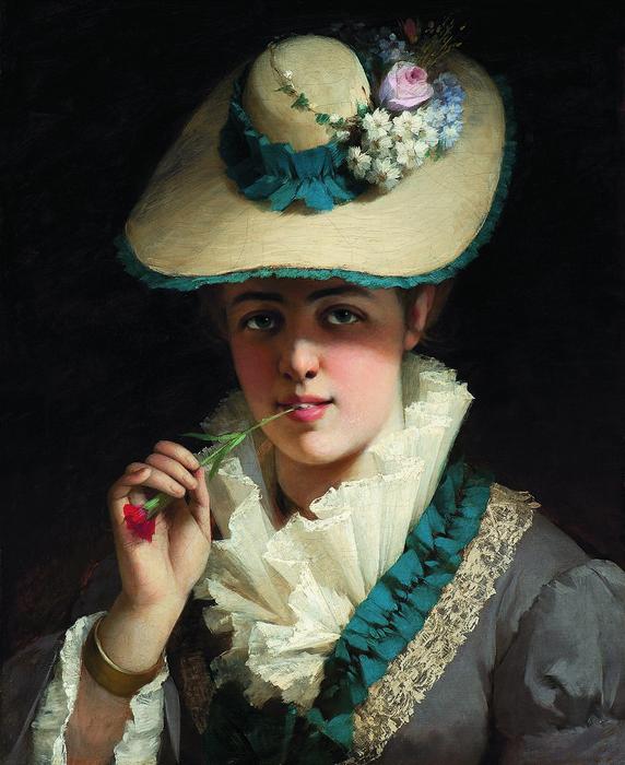 Fiatal lány szegfűvel (1880), Vastagh György