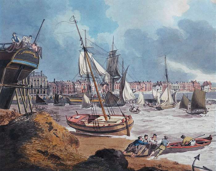Kikötő Weymouthban, John Thomas Serres