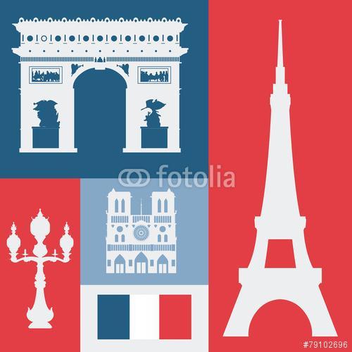 Paris design, vektoros illusztráció., Premium Kollekció