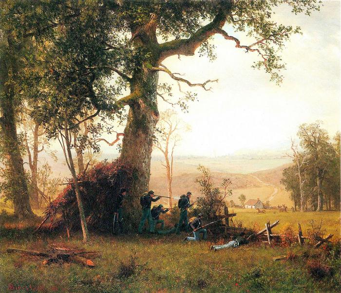 Postai szolgáltatás sztrájk Virginia-ban, Albert Bierstadt