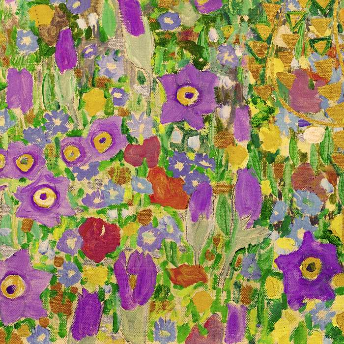 Csók, virágmező textúra, részlet 3, Gustav Klimt