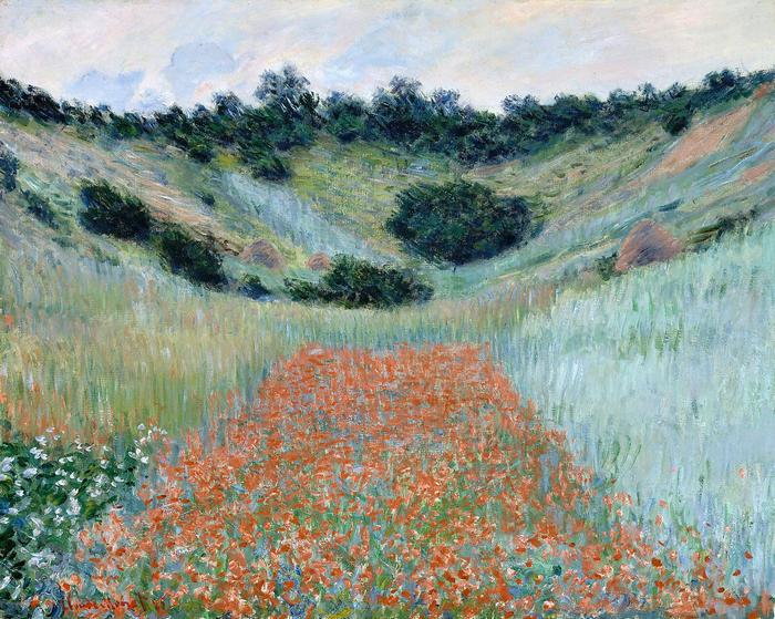 Pipacsmező a völgyben Giverny közelében (1885), Claude Monet