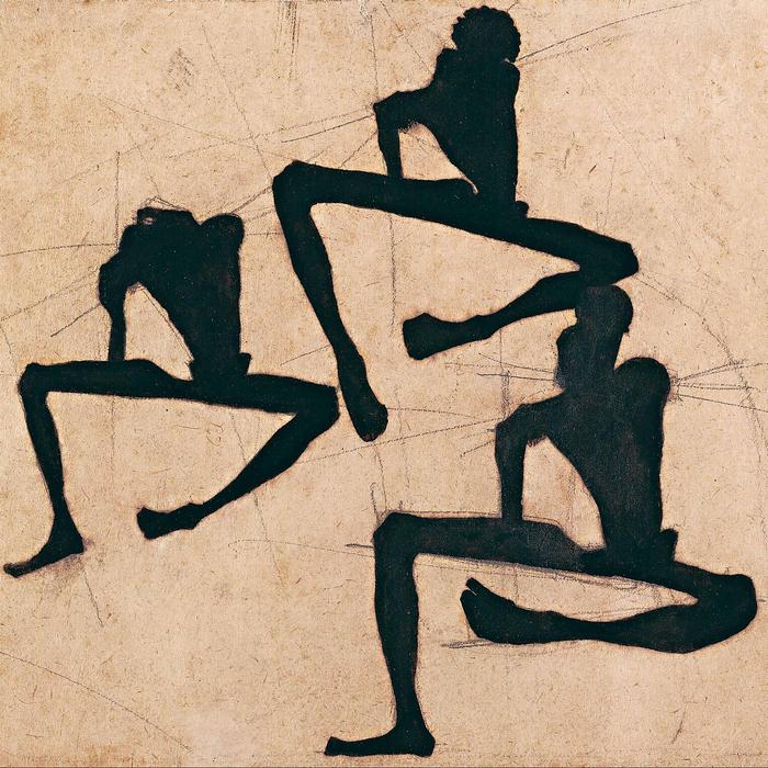 Kompozició három férfi akttal, Egon Schiele