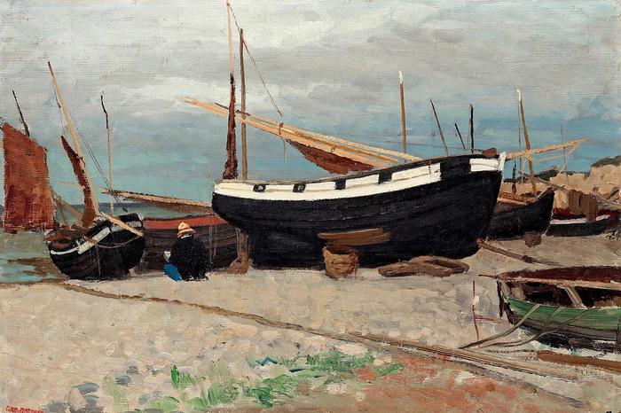 Bárkák a parton (1880), Carl Emmerik Skanberg