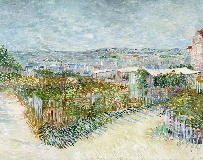 A Montmart, a La Galette szélmalom mögött, Vincent Van Gogh