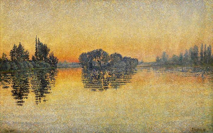 Sunset, Herblay, Opus 206 (1889) (Múzeum színverzió), Paul Signac