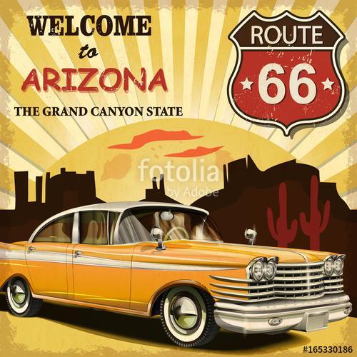 Welcome to Arizona retro poster, Premium Kollekció