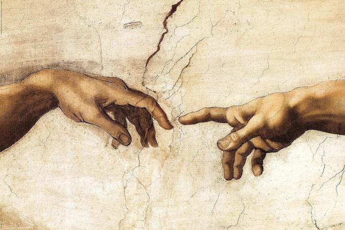 Ádám teremtése (1508-1512) - részlet, Michelangelo