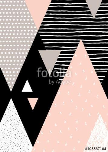 Modern formák vonalak, jelek, pöttyök, háromszög, Partner Kollekció