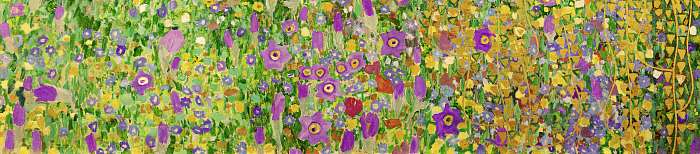 Csók, virágmező képkivágás fekvő, Gustav Klimt
