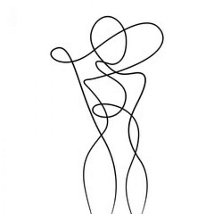 Nő kalapban (vonalrajz, line art), Partner Kollekció