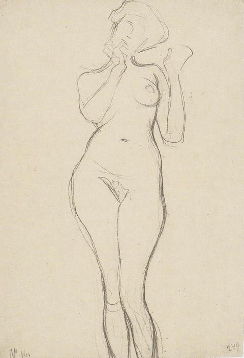 Női akt felemelt karral (1905), Gustav Klimt