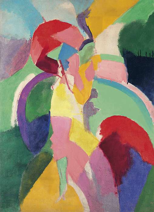 Nő esernyővel, Robert Delaunay