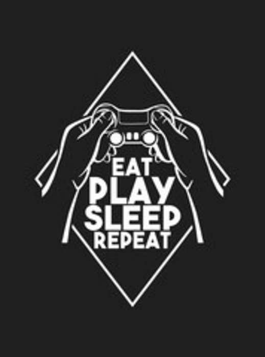 Eat, Play, Sleep, Repeat (fekete, rombusz), 