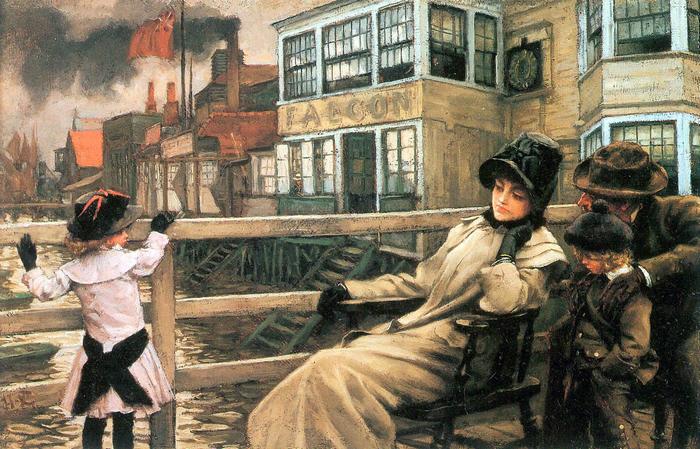 Várakozás a kompra, James Tissot