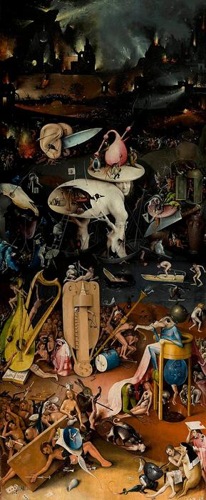A Gyönyörök kertje triptichon, A Pokol, jobb panel4 (Hieronymus Bosch)  poszter rendelése | Képáruház
