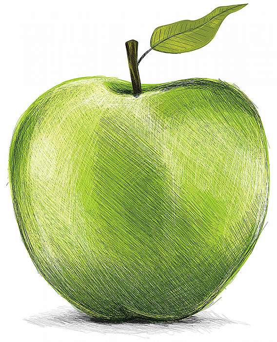 Zöld Apple rajz, Premium Kollekció