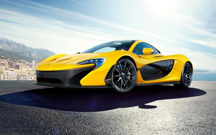 McLaren P1 Yellow View Front, 