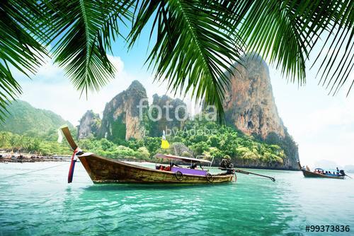 Railay beach in Krabi Thailand, Premium Kollekció