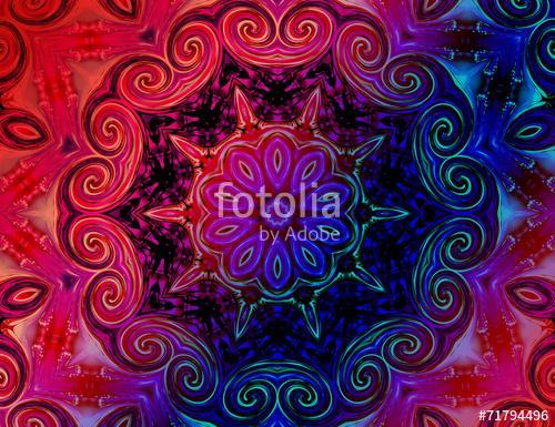 Multicolor floral mandala, Premium Kollekció