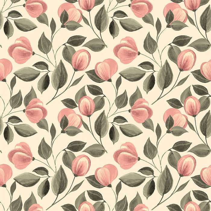 Floral seamless pattern. Watercolor background with flowers 66, Premium Kollekció