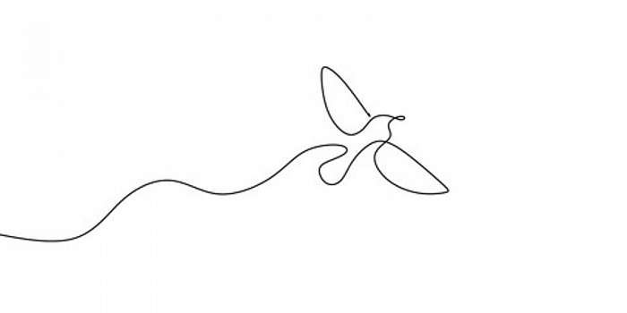 Repülő madár (vonalrajz, line art), Partner Kollekció