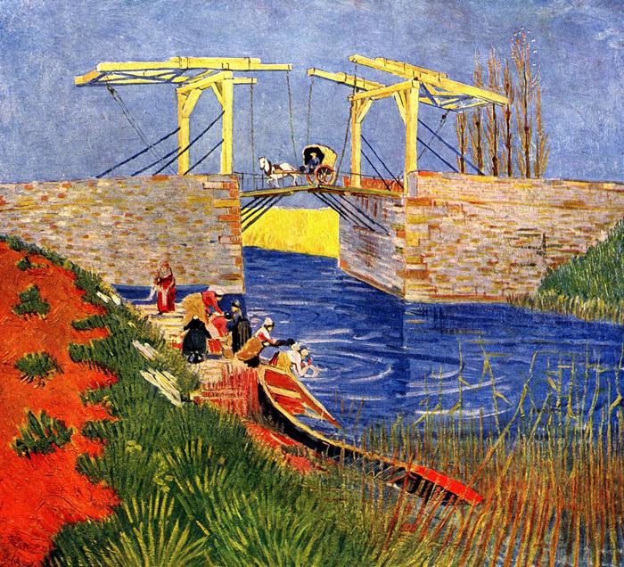 Az arles-i Langlois-híd mosónőkkel, Vincent Van Gogh