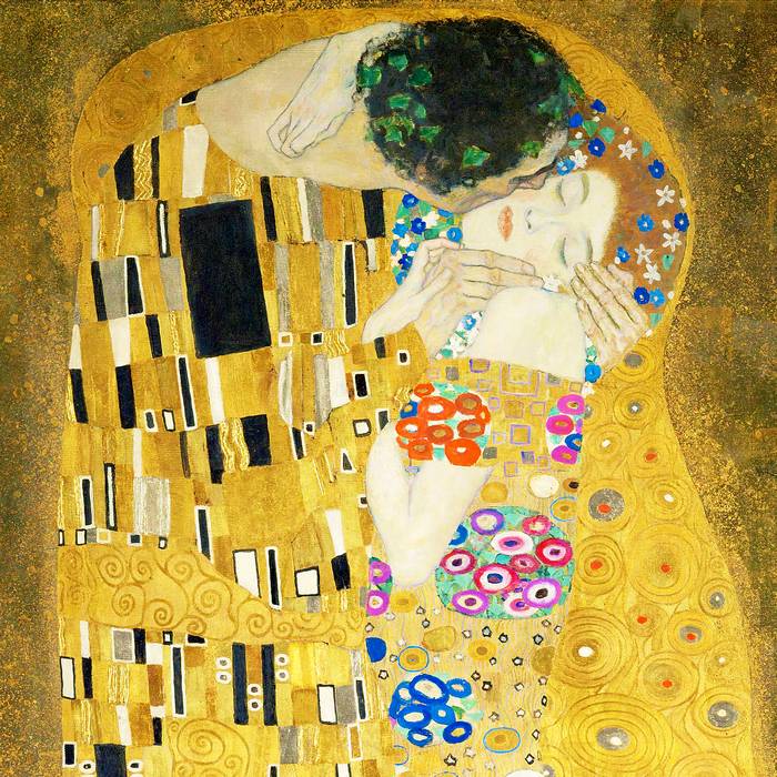 A csók (részlet), 1908, Gustav Klimt