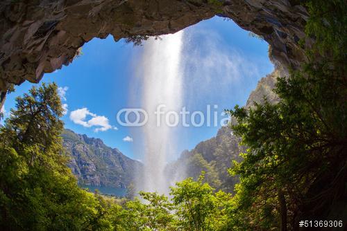 Vízesés Saltillo, nemzeti park Lanin, Patagonia, Argentína, Premium Kollekció