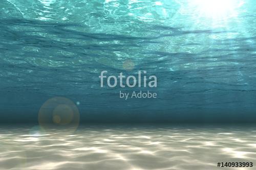 Abstract undersea background, white sand with sun ray for your design. Digital generating image., Premium Kollekció