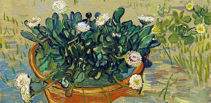 Csendélet tál százszorszépekkel (színverzió 1), Vincent Van Gogh