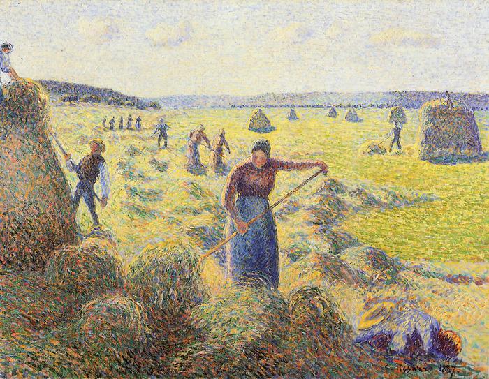 Szénagyűjtés, Camille Pissarro