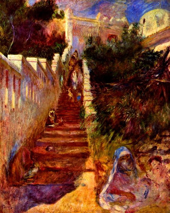 Lépcsők Algírban, Pierre Auguste Renoir