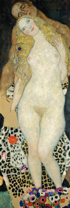 Ádám és Éva /befejezetlen/ - színverzió 2., Gustav Klimt
