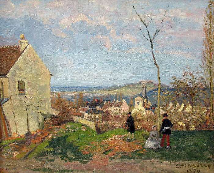 Louveciennes a Mont Valérien-nel a háttérben, Camille Pissarro