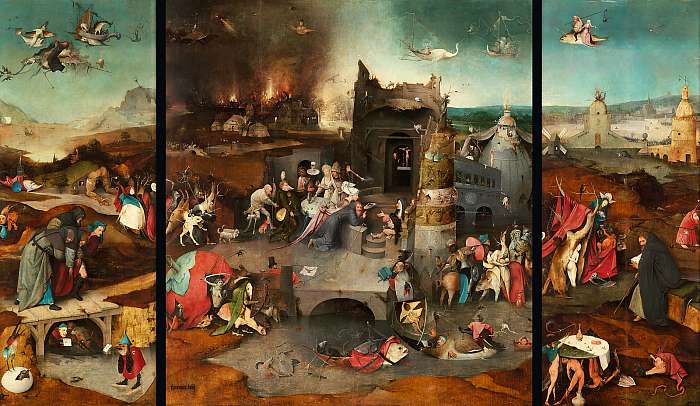 Szent Antal megkísértése, tripticon, Hieronymus Bosch