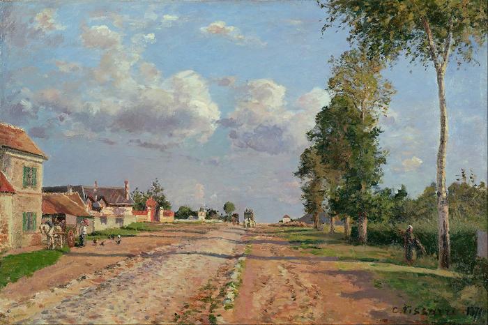 Rocquencourt, Route de Versailles, Camille Pissarro