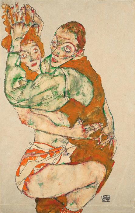 Szeretkező pár, Egon Schiele