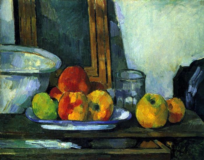 Csendélet nyitott fiókkal, Paul Cézanne