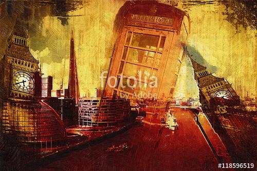 London oil art illustration, Premium Kollekció