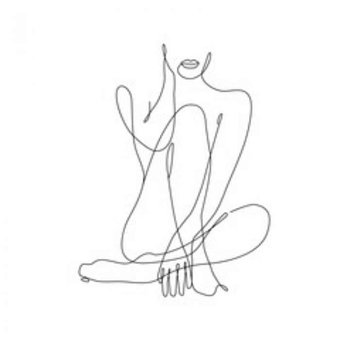 Ülő női alak (vonalrajz, line art), Partner Kollekció
