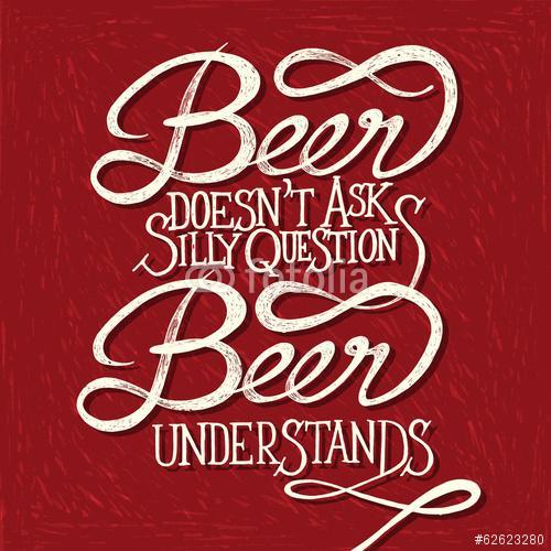 BEER UNDERSTANDS - kifejezés - piros, Premium Kollekció