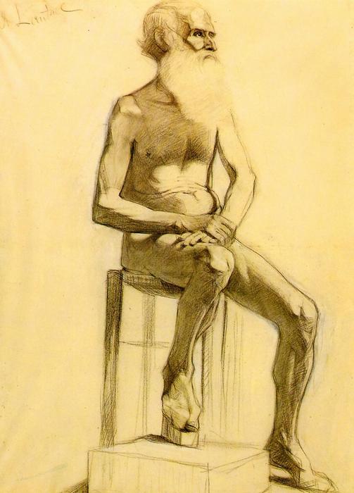 Szakállas férfi keresztezett kézzel, Henri de Toulouse Lautrec