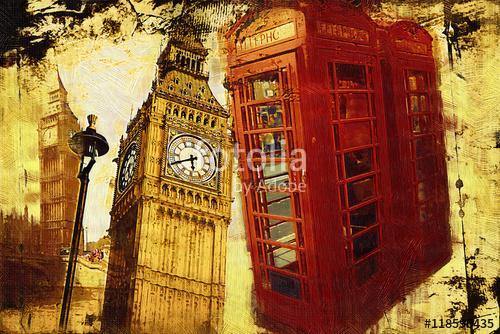 London oil art illustration, Premium Kollekció