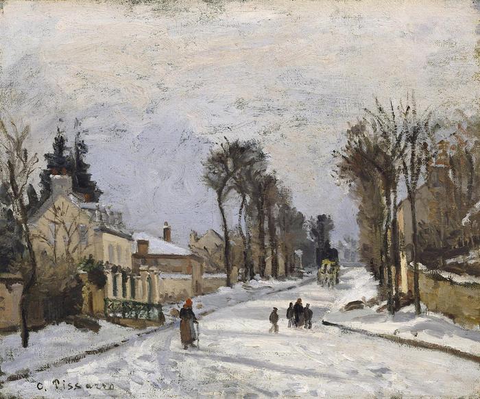 A Versailles-i út Louveciennes-ben, 1869, Camille Pissarro