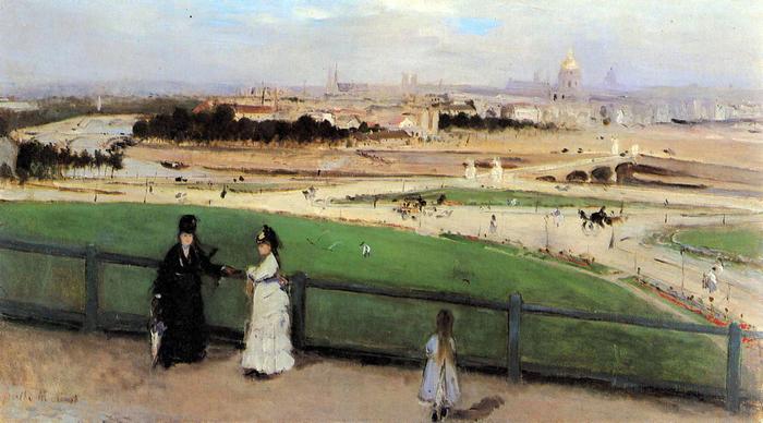 Párizsi látkép a Trocadéro-ról, Berthe Morisot