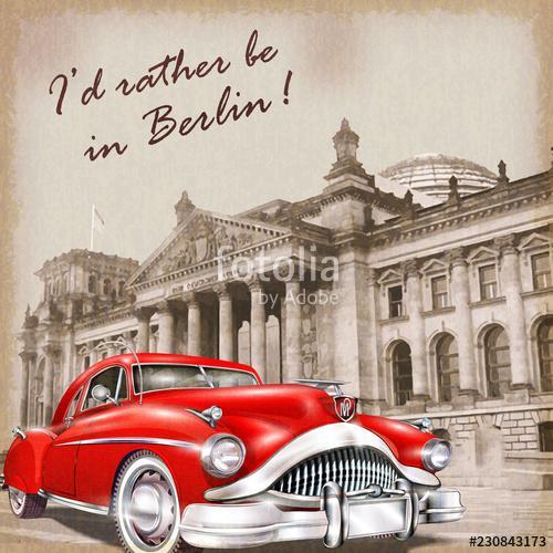 Berlin vintage poster.	, Premium Kollekció