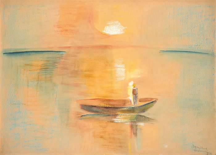 Napnyugta (Aranyhíd, Balatoni naplemente) (1935) - színverzió, Egry József