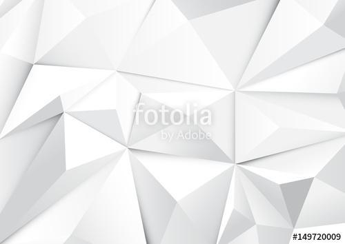 Absztrakt geometriai fehér hang sokszög és háromszög háttérrel, Premium Kollekció